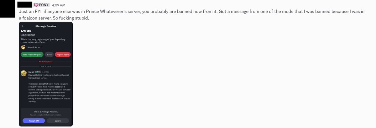 frosthawkpone's tweet photo. Hate leftie furfaggots banning (You) from their servers simply for your love of cute foals?? Join us at Foalfront! We are a strong Foalcon Brotherhood, first established back in April 2025 :^) https://t.co/32TWfhdyLc