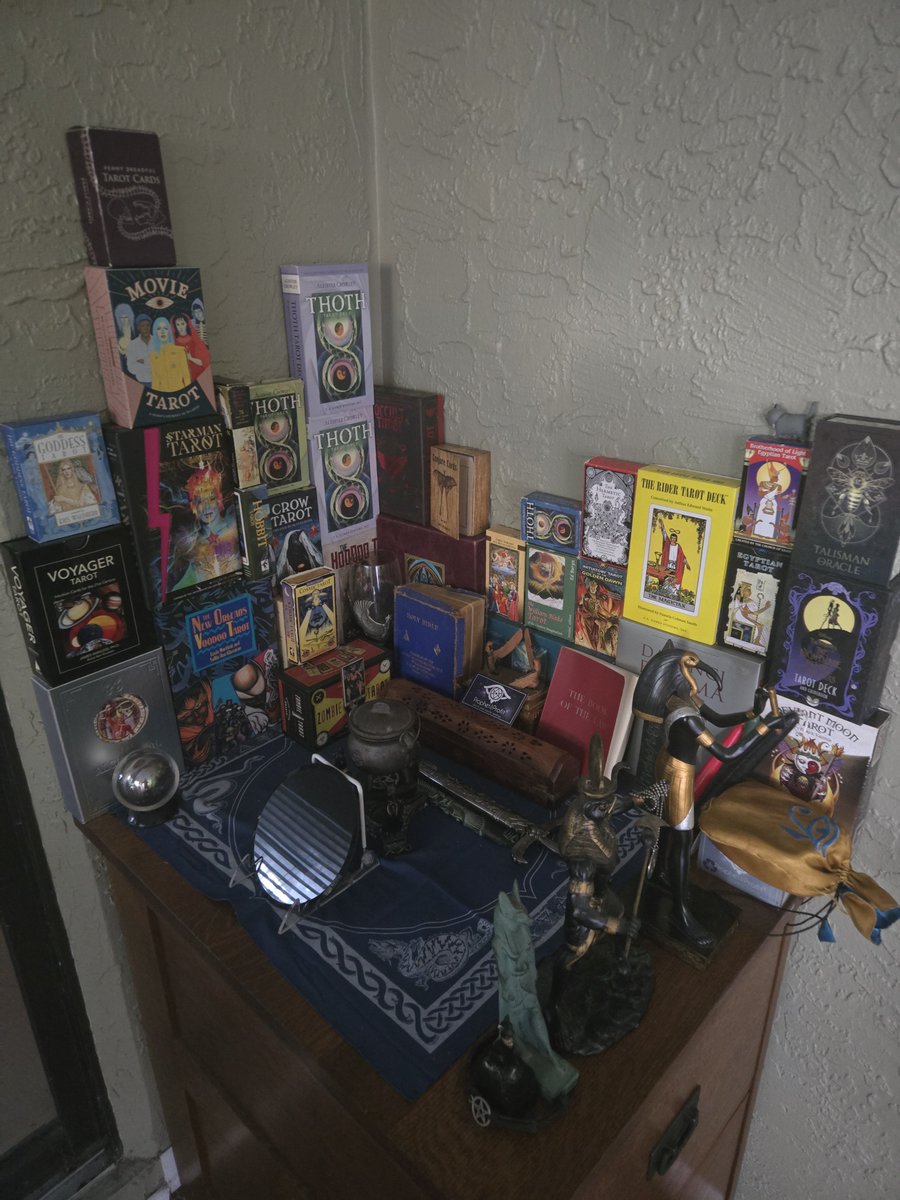 thekjellsinki's tweet photo. That's not even all the tarot decks I own https://t.co/TzqHiazFQ5