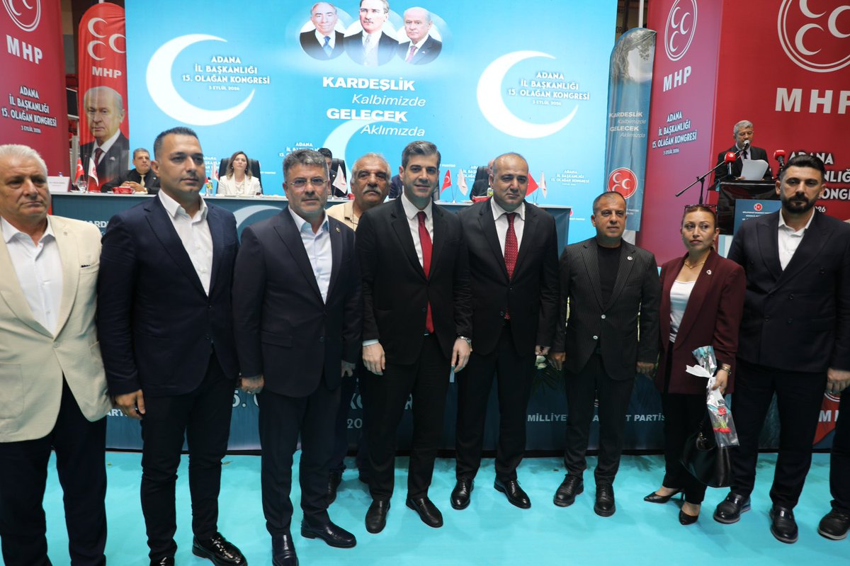 farukaytek's tweet photo. ❝Cumhur İttifakı; Türkiye’nin istiklalini, istikbalini ve güçlü yarınlarını önceleyen ortak bir iradenin adıdır.❞

MHP Genel Başkan Yardımcısı ve Kayseri Milletvekilimiz İsmail Özdemir, Adana Milletvekillerimiz Ayşe Sibel Ersoy ve Muharrem Varlı, AK Parti Adana İl Başkanımız Mustafa Özkan ve kıymetli Cumhur İttifakı teşkilatlarımız ile MHP Adana 15. Olağan İl Kongresine katıldık.

MHP Adana İl Başkanı Hakan Yıldırım ve Yönetim Kurulu Üyelerini tebrik ediyor, görevlerinde başarılar diliyoruz.

Cumhur İttifakı olarak Türkiye Yüzyılı hedeflerimiz doğrultusunda, birlik ve beraberlik içerisinde ülkemiz için çalışmaya devam edeceğiz.

📍Adnan Menderes Kapalı Spor Salonu, Adana