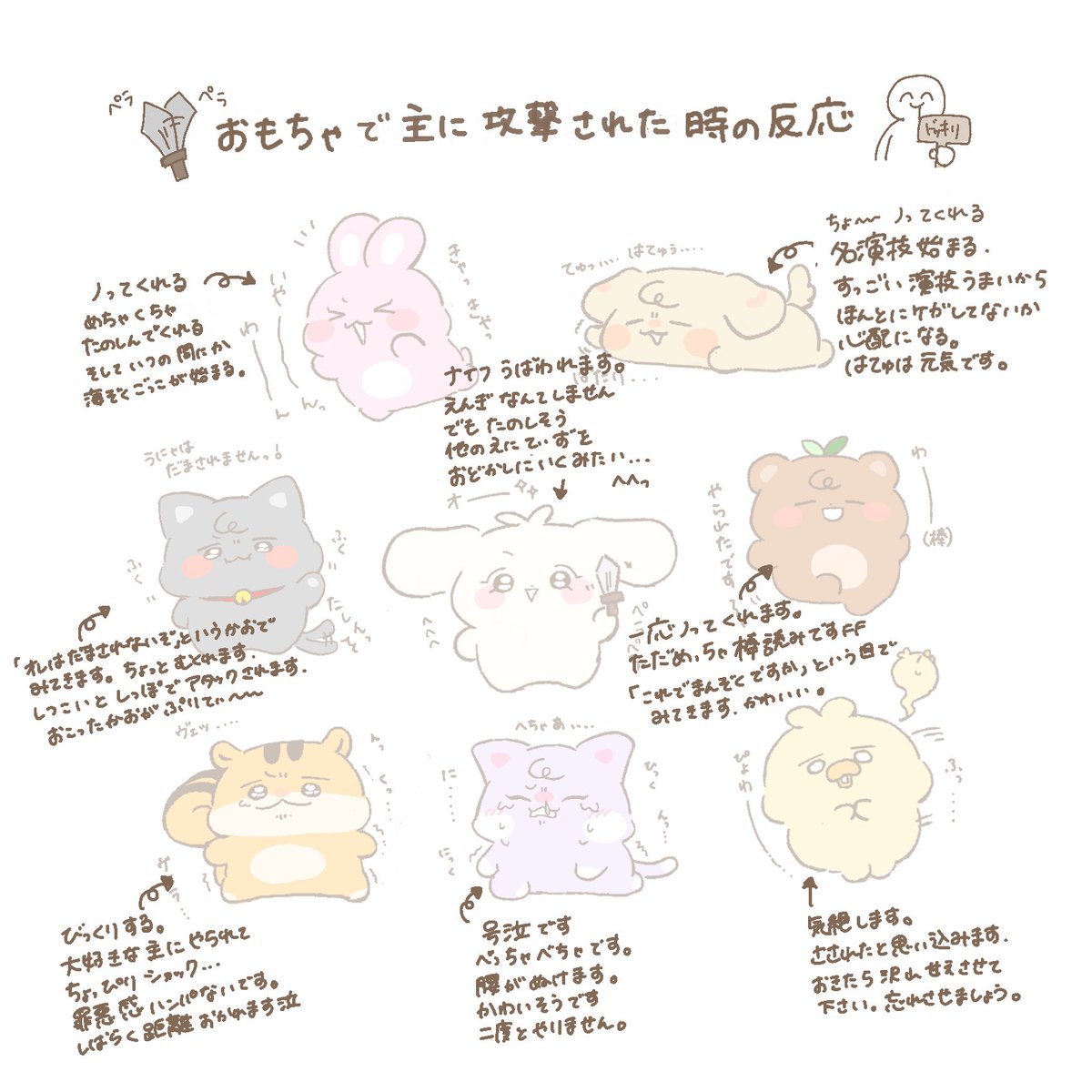 uyota_atz_art's tweet photo. おもちゃで主に攻撃された時の反応🤖(Ꙭ )!! https://t.co/WqRDZaVmNp