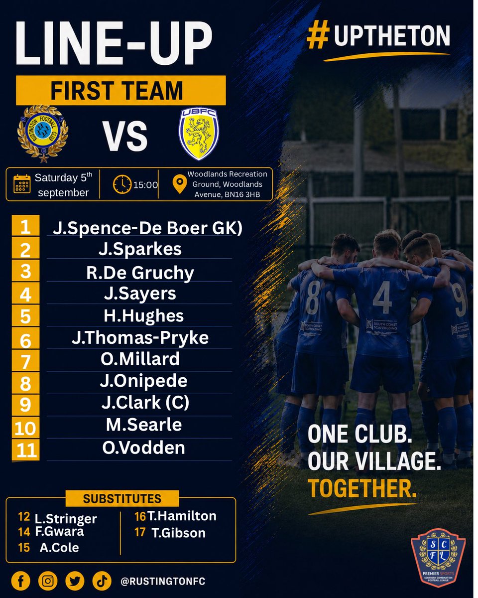 Rustington_FC's tweet photo. Here’s the lineup for the blues against @UpperBeedingFC https://t.co/OZqpVsaNsa