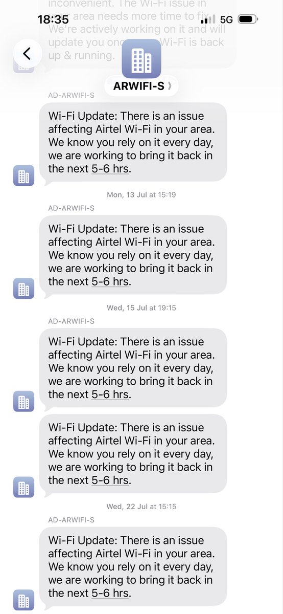Feba_v's tweet photo. #Airtel This is the kind of service you guys are providing, kudos to you and to us putting up with such shitty services and shamelessly charging us every month when most of the month, there is no internet 🛜 This is to all, please avoid Airtel as much as you can, as I am too. https://t.co/BPL4qIkNY5