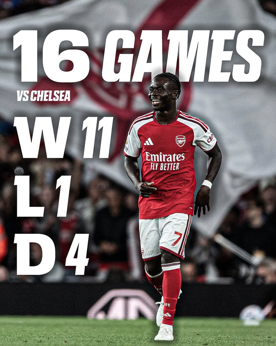 ESPNUK's tweet photo. Arsenal have lost one of their last 16 games against Chelsea 😲 https://t.co/UyZkTNC4Gj