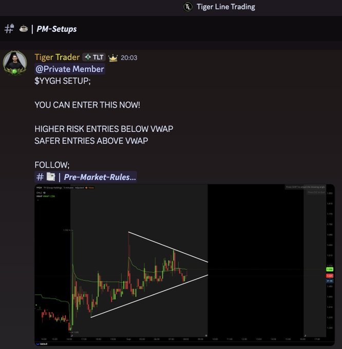 TigerLine_x's tweet photo. $YYGH PRE-MARKET ALERT;

DISCORD CAUGHT THIS UNDER VWAP FOR THE BREAKOUT!!

10%+ MOVE - LET'S GOOOOOO!! 💰💰💰💰💰 https://t.co/CgOr0yfgk9