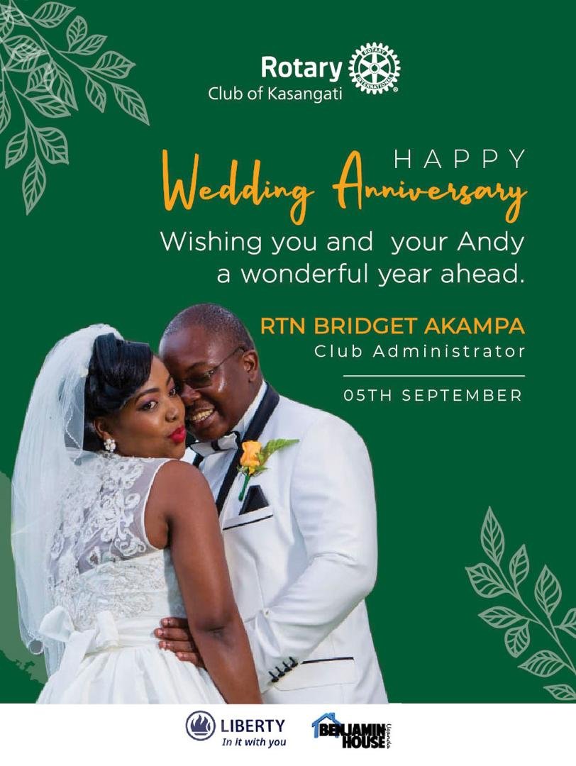 RCkasangati's tweet photo. Happy 11th Anniversary Bridget &amp; Oscar!

11 years of grace, love and doing life together - such a beautiful milestone. 
May God continue to be the centre of your marriage and bless you with many more years of love and laughter.

Cheers to 11 and to forever!❤️❤️ https://t.co/1nnfwvW6S9