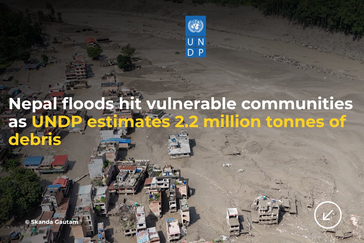 UNDPNepal's tweet photo. In light of the August 2026 Floods, UNDP RD @kanniwignaraja and @UNDP RR @KyokoYokosuka, discussed the urgent need for recovery and reconstruction.

UNDP is supporting the GoN to assess impact, restore essential services, and livelihoods.

👉 Read more: https://t.co/vDp71WxKzE https://t.co/20KN5nJLWd