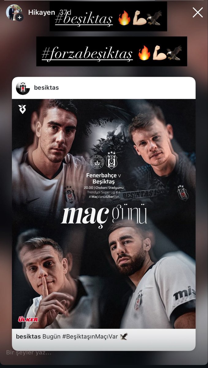 UsteksametT's tweet photo. #BeşiktaşınaMaçıVar 🔥💪🏻🦅
#ForzaBeşiktaş 🔥💪🏻🦅
#FBvBJK #DevDerbi 🔥🔥🔥 https://t.co/vgBbT9TXQF