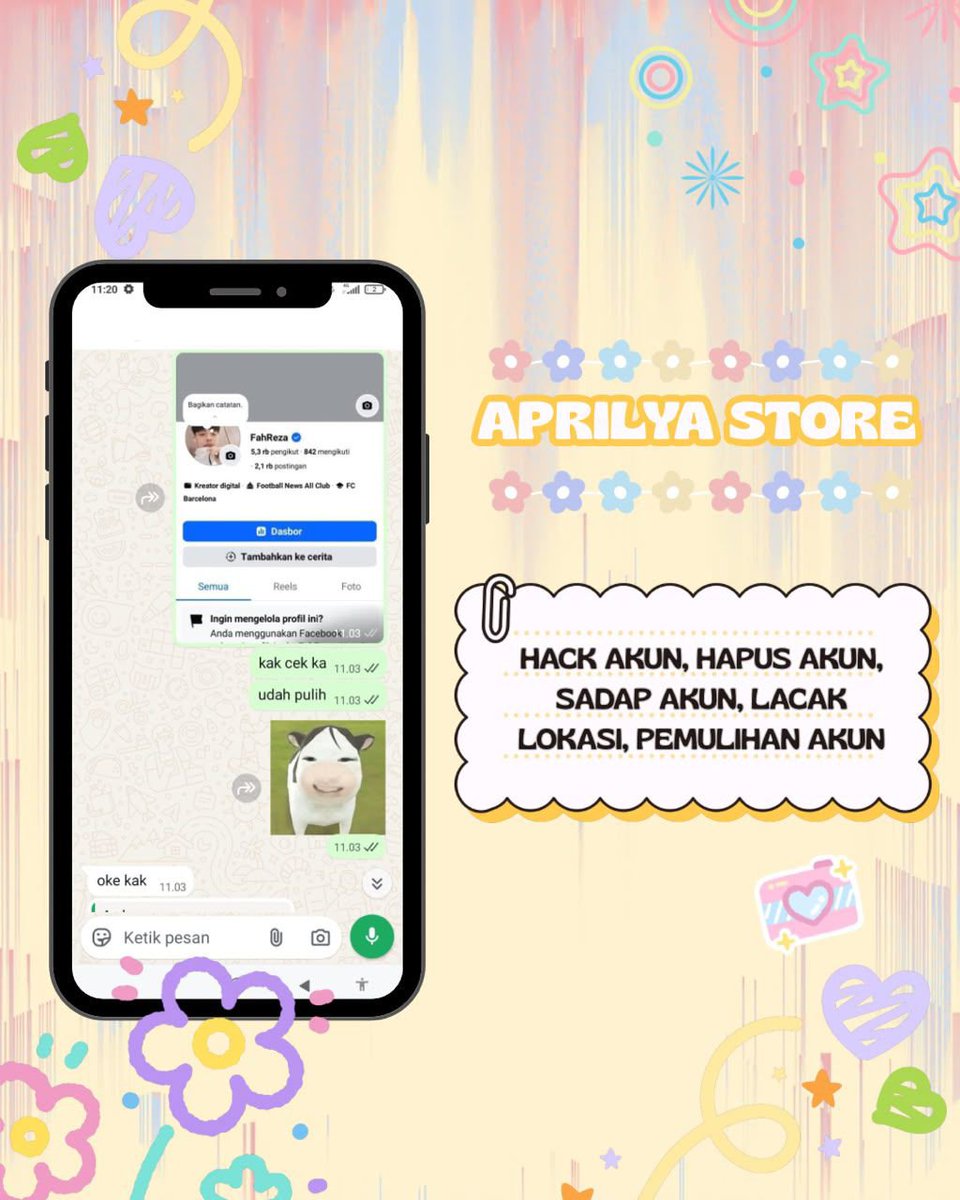 espresao's tweet photo. JASA PEMULIHAN AKUN/DELETE AKUN, BERGARANSI RESMI GUYSS

KENDALA :#zonajajan
🧸PULIHKAN CHT WA LAMA
🧸JASA SADAP WA/IG
🧸LUPA PASWORD &amp; LUPA DATA2
🧸JASA HAPUS AKUN ALL SOSMED
🧸JASA PULIHKAN AKUN ALL GAME
GOGGLE ,GMAIL,INSTAGRAM,TWITER, FB,TIKTOK,DLL #zonauang

Fast WA di BIO‼️ https://t.co/keu8UvaqKs