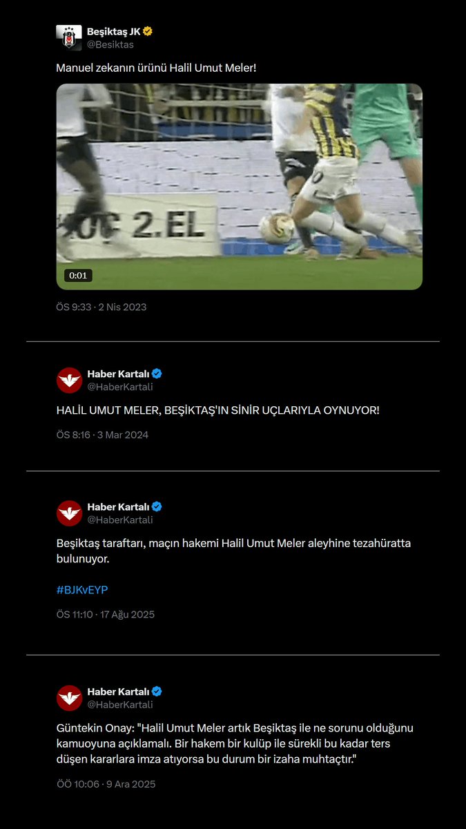 HaberKartali's tweet photo. Beşiktaş taraftarı, #AdilYönetMeler etiketiyle Halil Umut Meler'e uyarıda bulunuyor.

#FBvBJK https://t.co/a3AdnAeuZe