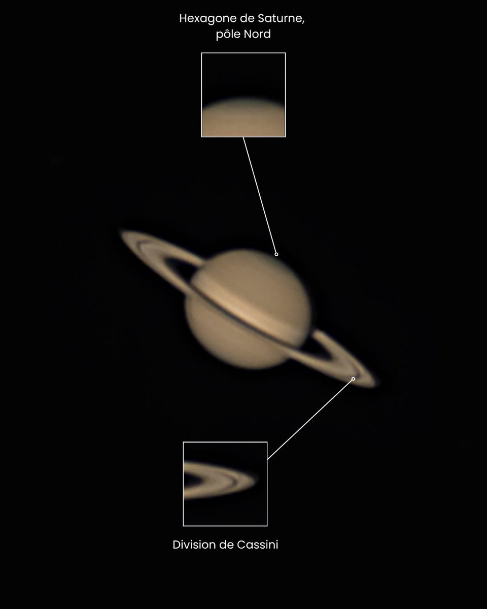 _ClementL's tweet photo. Saturne cette nuit à 2h48 https://t.co/nxznkMXlfW