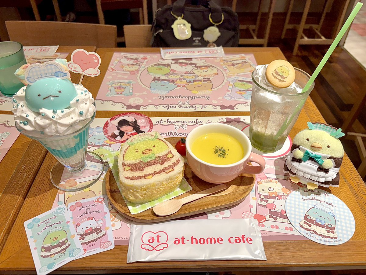 mufucha_amaric's tweet photo. あっとほぉーむ×すみっコぐらし💘🪽
最高すぎる！世界で一番スペシャルに過ごせた😭✨
大阪もうすぐ終わっちゃうけど絶対リピする！！！
#あっとほぉーむカフェ
#すみっコぐらし https://t.co/ZZ0fbgOpFB