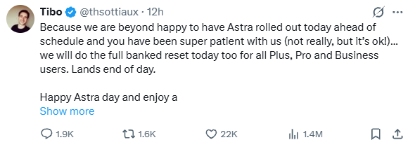 Smashass1's tweet photo. @sama @thsottiaux but tokens https://t.co/wp6cCTrYqe