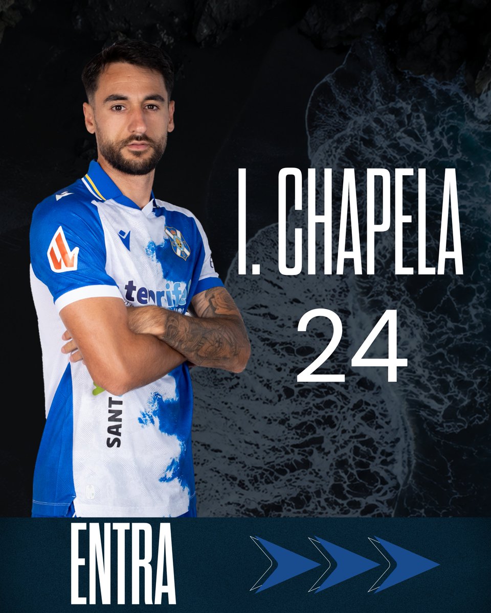 CDTOficial's tweet photo. ⏱️ 65' | 0-1 | #RealSociedadBTenerife

🔁 Cambio en el #CDTenerife

⬅️ Sale Pečar
➡️ Entra @IvanChapela 

#TanNuestro #APorLaSegunda https://t.co/BuLIaIwvk2