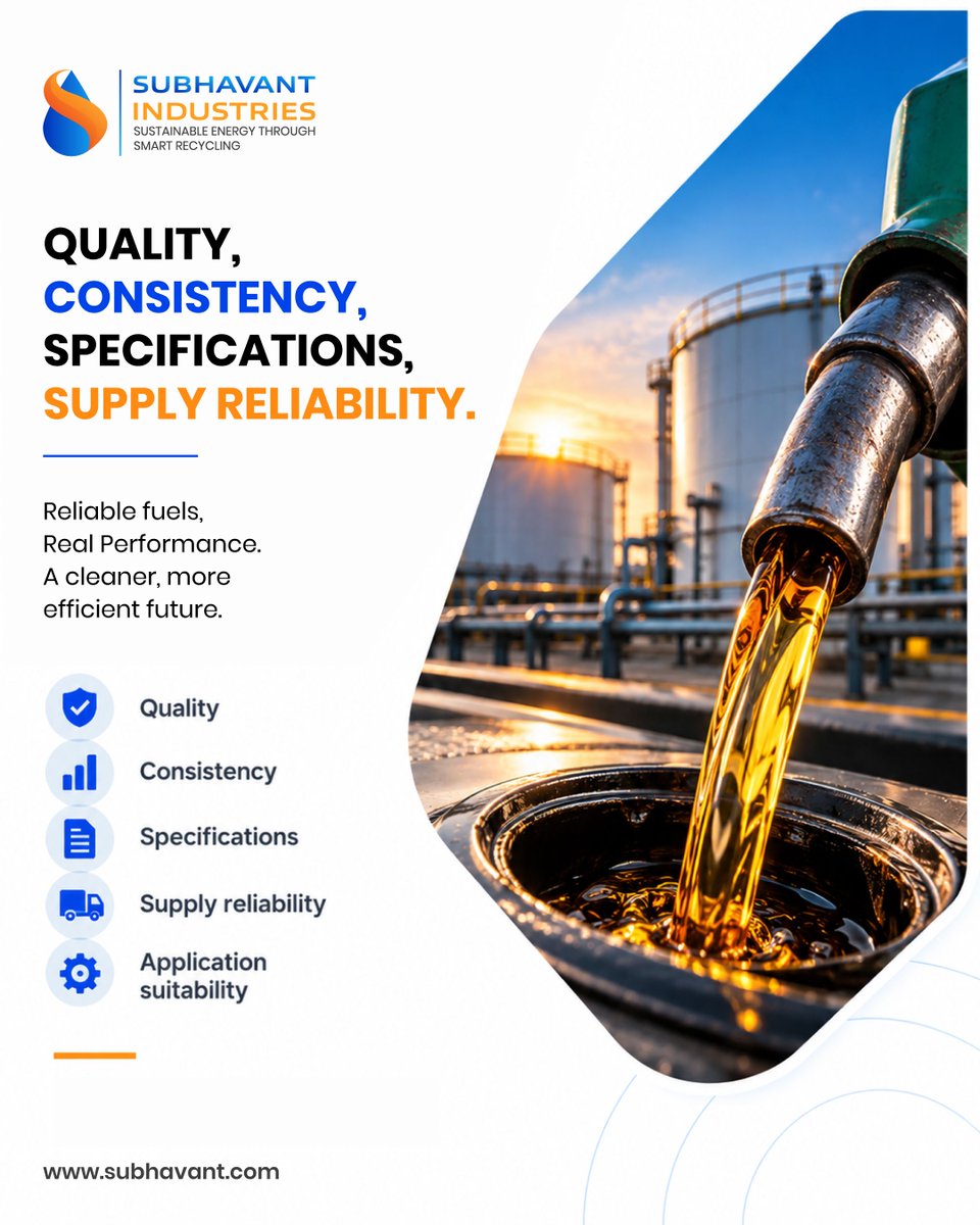 subhavant's tweet photo. Trusted Performance, Delivered

We are strengthening fuel reliability through consistent quality, precise specifications, dependable supply, and application-focused solutions.

 #quality #fuelreliability #fuelsolutions #energy #oil #industrialfuels https://t.co/eZRziRqOFW