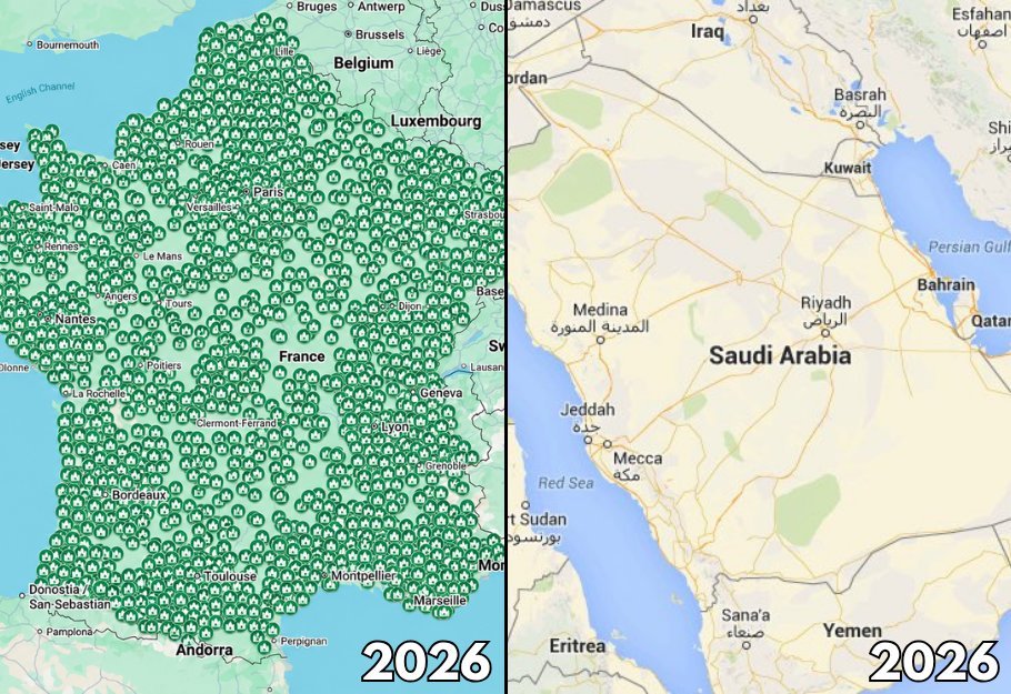 FredGaulois's tweet photo. En France, il y a maintenant 2650 mosquée.
En Arabie Saoudite, il y a 0 église.
Voyez vous le problème ou toujours pas? https://t.co/TCqqmknAYx