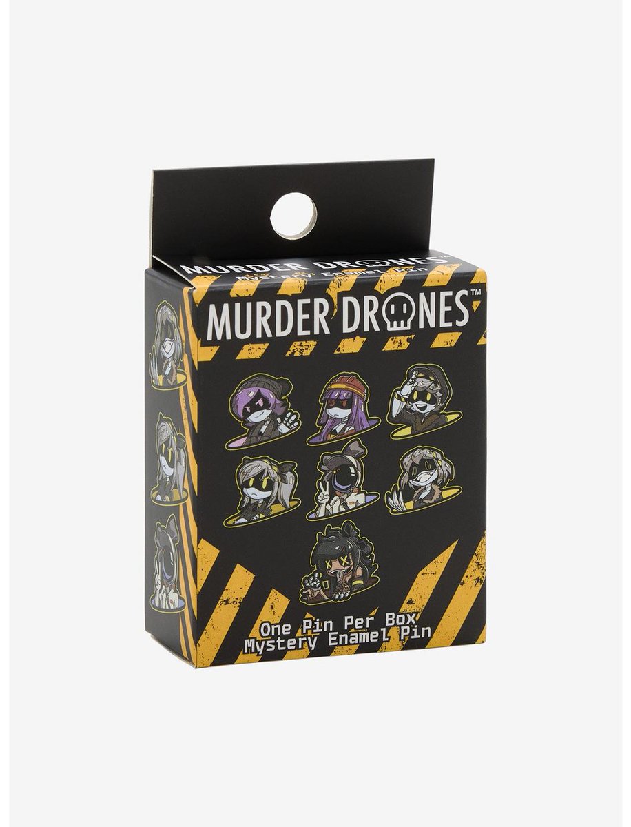 eucheon's tweet photo. Now Available on the Hot Topic Website: Murder Drones Character Blind Box Enamel Pin Hot Topic Exclusive #MurderDrones #HotTopic #GlitchProductions #Merch https://t.co/PkZMMVQoFp