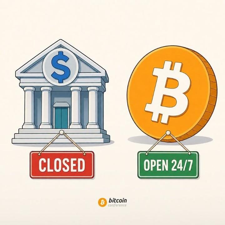 5kPipsSignal's tweet photo. 🏦 Banks closed until Monday ❌

🟠 Bitcoin is always open ✅ https://t.co/VXGPQmoxlT