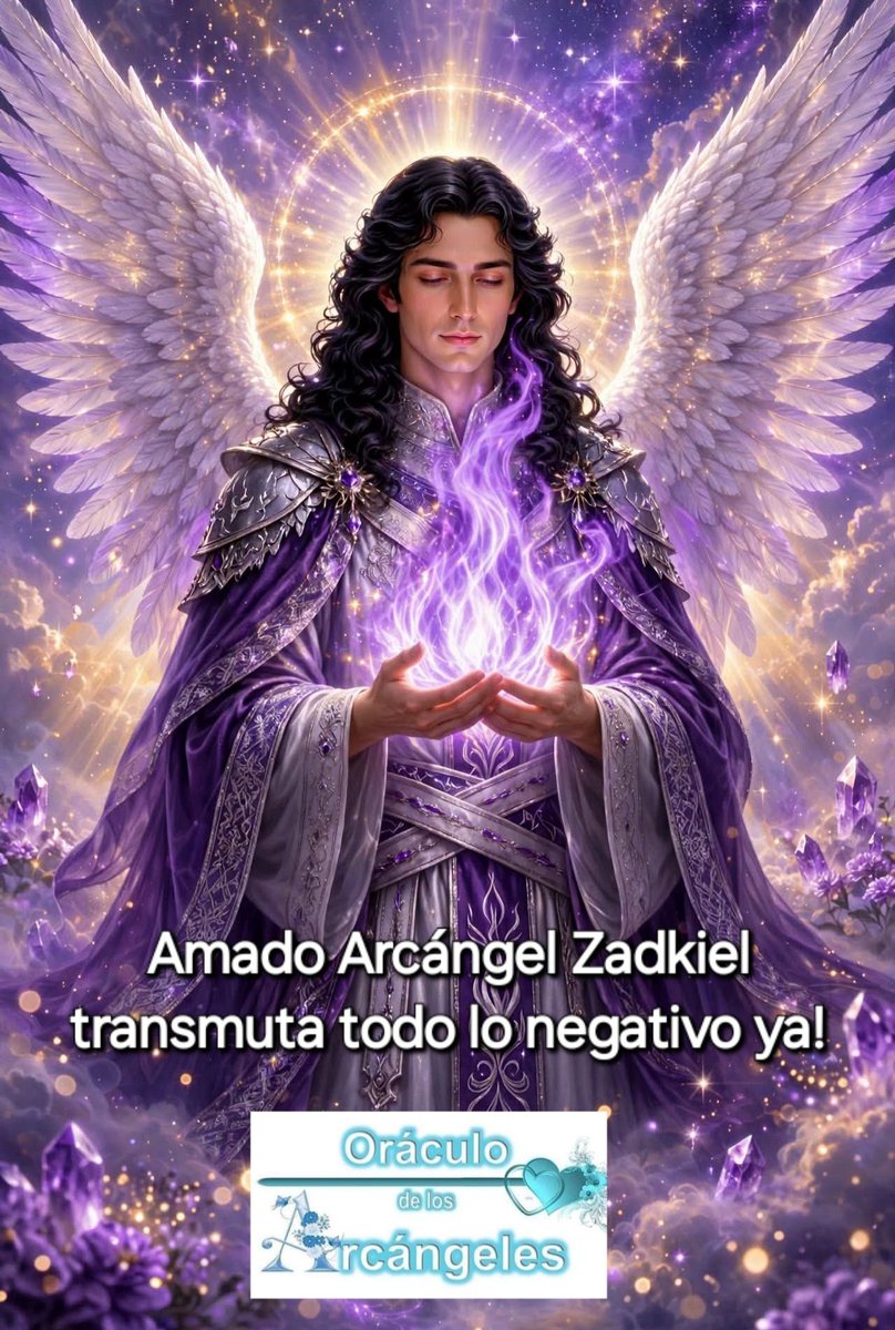OraculoArcangel's tweet photo. Sábado 💜🔮🗝
Arcángel Zadkiel https://t.co/R9u8pqiElH