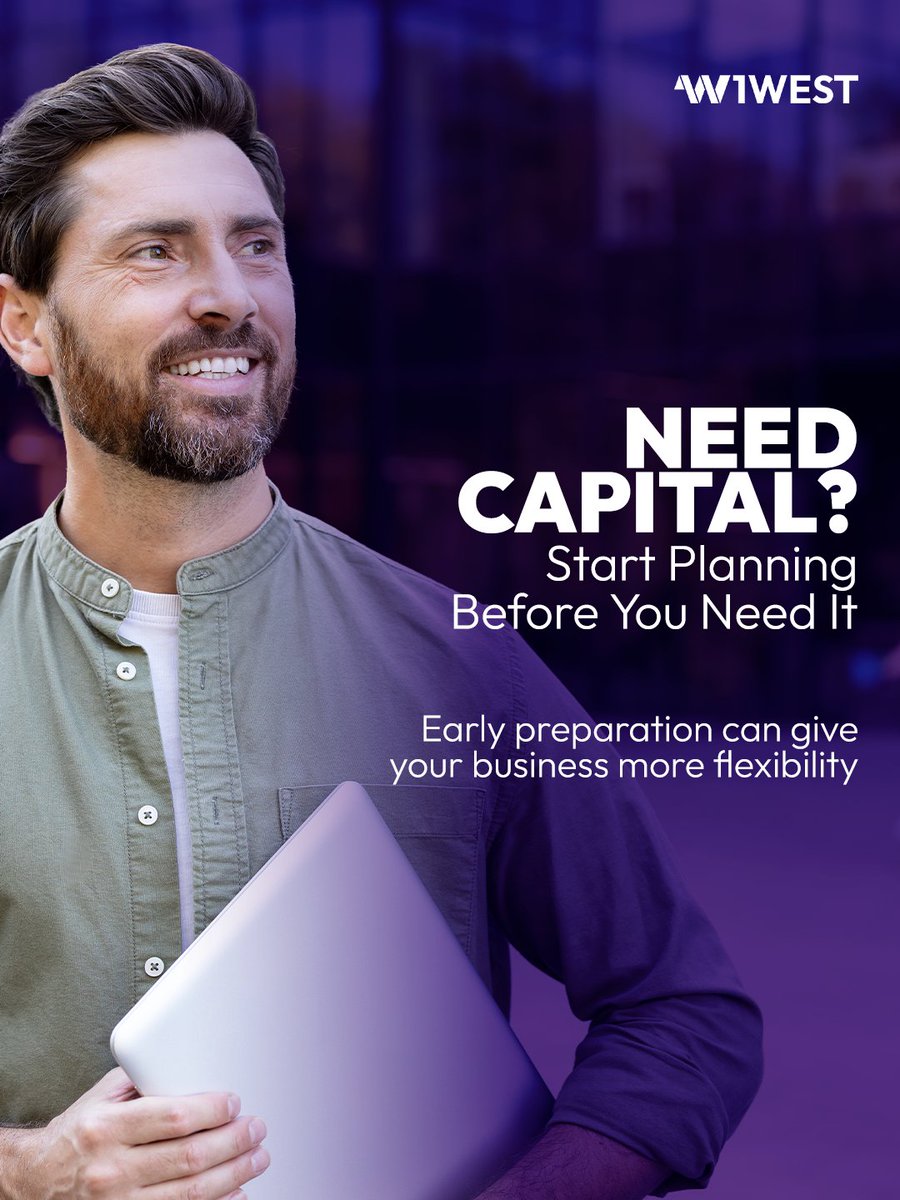 Finance1west's tweet photo. Waiting until cash flow becomes tight can limit your options.

Planning for financing before you need it gives your business more flexibility to manage expenses, prepare for growth, and respond to opportunities without added pressure.

The best time to explore your options is before a cash flow gap becomes urgent.

Explore your financing options: https://t.co/or5sJfgXyK

Apply today: https://t.co/o8LEdbfd6V

(888) 881-9378 (WEST)