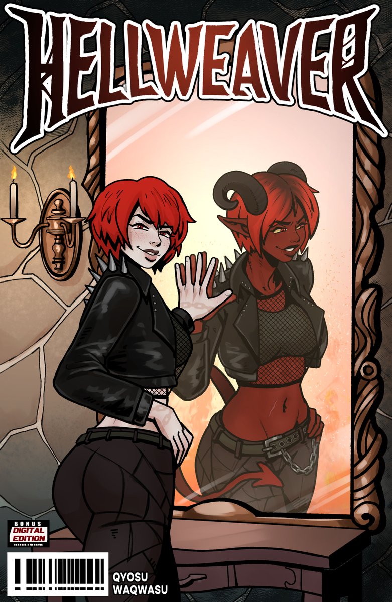 qyosu's tweet photo. New issue of Hellweaver is out! 
Check out the comic cover variants~

C🕸️mmissi😈n for @AnzaShattergaze https://t.co/DmfmEqUsTf