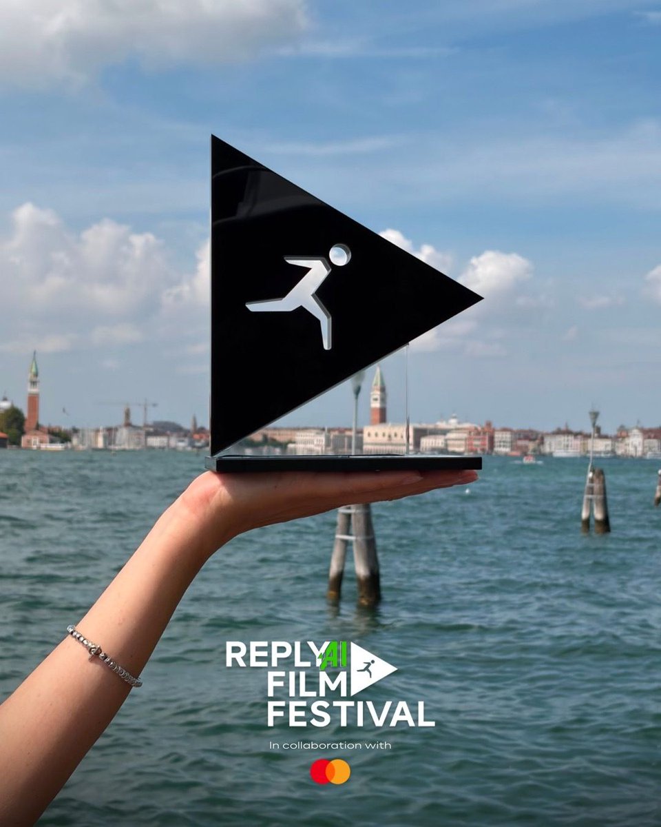 ReplyChallenges's tweet photo. Landed in Venice 🏆🇮🇹

Everything is set for the #ReplyAIFilmFestival première event, presented by Reply and Mastercard! 📽️

Tomorrow, after the official screening, the jury will announce the winners of the 2026 edition! 🏆

Watch the finalists on https://t.co/JqmAccqnNn https://t.co/wONNYP2Oy3