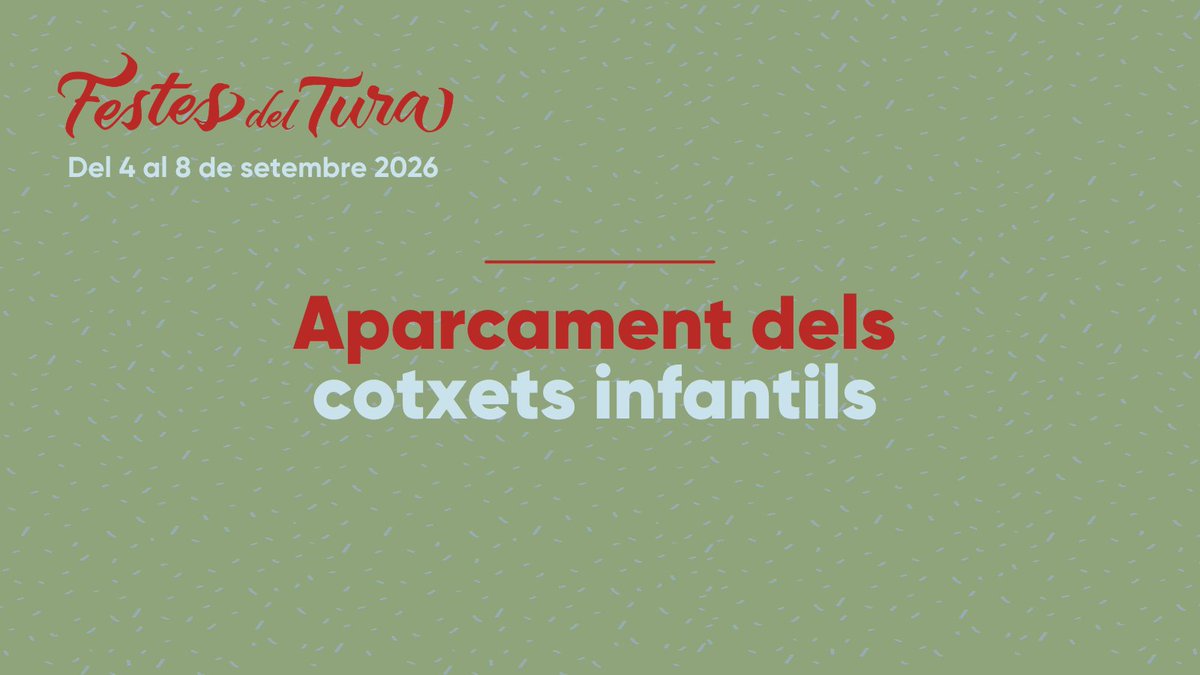Olotuit's tweet photo. #FdT26 | 👶🏼  Recordeu que als balls de la faràndula de @FestesdelTura del 6 i 8 de setembre podeu deixar aparcats els cotxets infantils. 

📍 11 - 11.45 h | Darrere l’escenari de la Plaça Major 
📍 Fins a les 13.30 h | Podeu recollir-los

#Olot https://t.co/Dr9Y8osVbZ