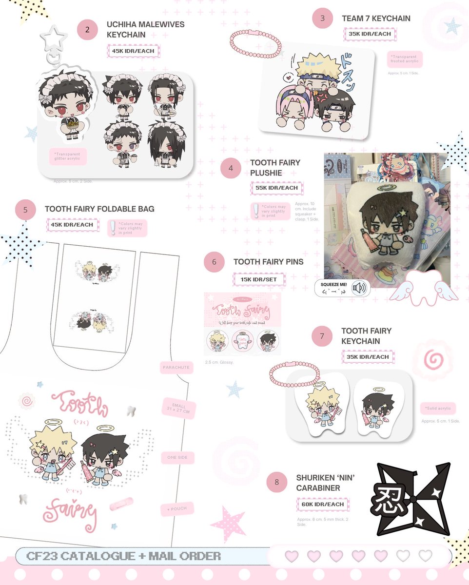 eithazu's tweet photo. ↻+♡ are appreciated

hii, my #CF23 PO catalogue batch 1 is here! 

• Sep 5 - Sep 8 (FAST PO)
• Acrylic, pin, and sticker only
• Pick up (both days) + mail order
• Haikyuu, Naruto, &amp; Wind breaker

Link below ⬎ 
#cf23catalogue #comifuro23 https://t.co/g3J7Nb81Zt
