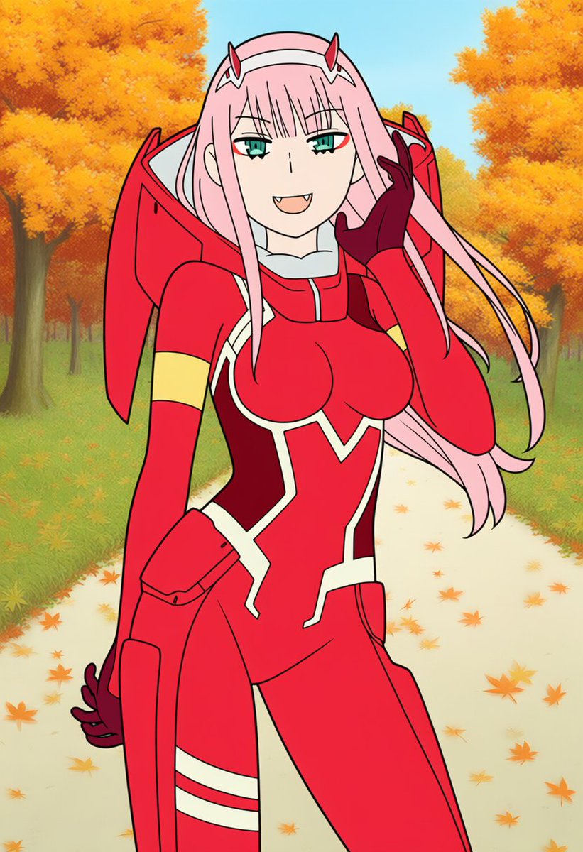 HILDAZULAY's tweet photo. ゼロツーのAIファンアートです（ダーリン・イン・ザ・フランキス）。目の感じがお気に入りです https://t.co/AE6VejDCEs