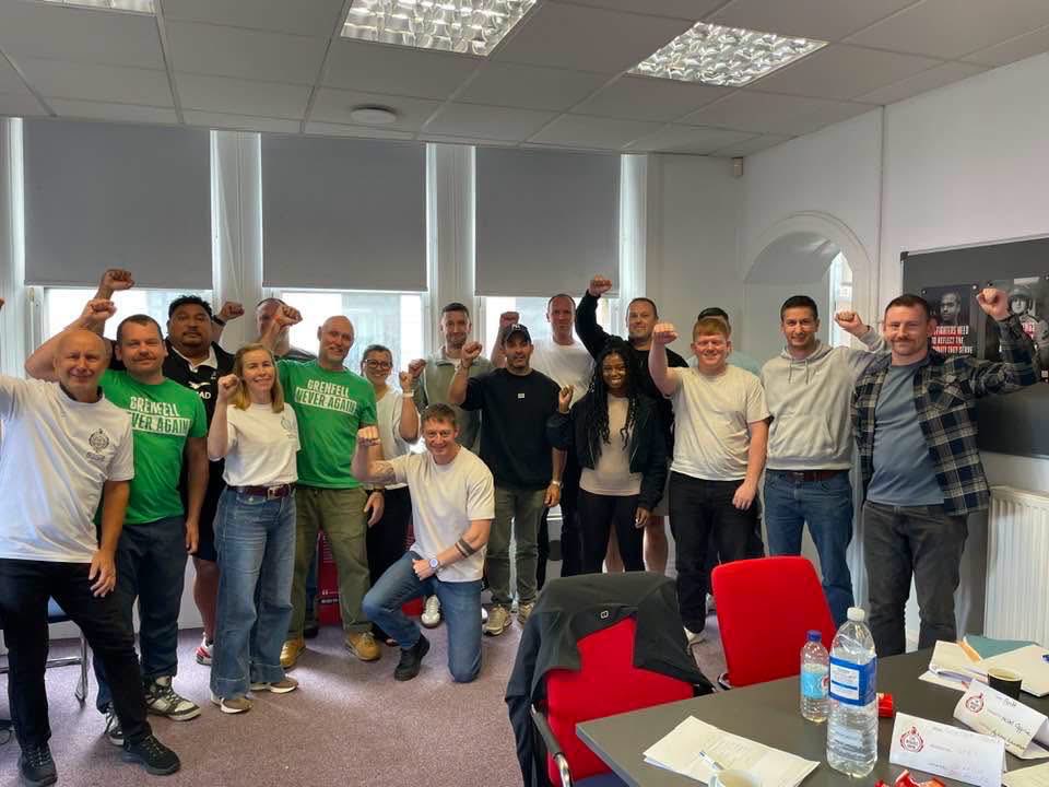 FBUScotland's tweet photo. 🔥Fantastic few days with the next crop of FBU reps on their Intro to Branch Officials course in Glasgow this week, the first course on the FBU education pathway. 
A great group of enthusiastic, engaged new reps, tutored by the legend that is Dave Smith. Inspiring stuff. 
The next IBO course is running from 21 to 23 October in Perth but it’s filling up fast 🔥🚒👇@fbunational @FbuEast @WestScotlandFBU @FBU_Scotland_EC @FBUScotNorth @AngusSproul @JohnMcKFBUEast @UnityConsults