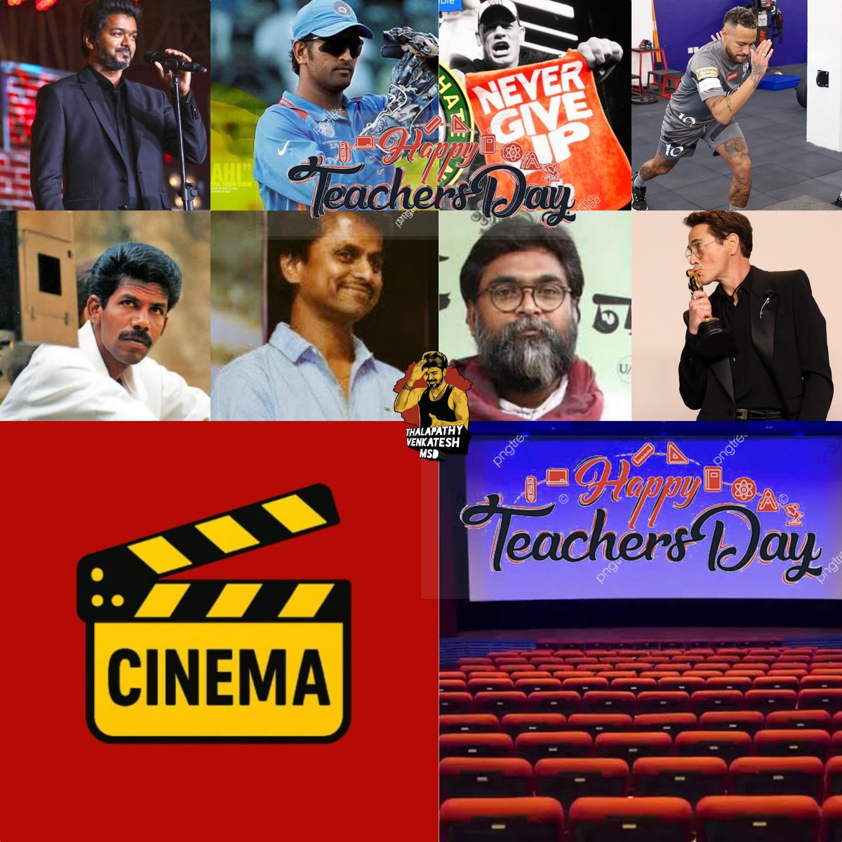 Tvedits_2_0's tweet photo. #HappyTeachersDay 🛐🙂↕️🤗
#Cinema
#VijayAnna #Dhoni #JohnCena #NeymarJr #RobertDowneyJr
#Bala #ArMurugadass #SanthaKumar
#thalapathyvenkateshedits https://t.co/K6rbGhwvyP