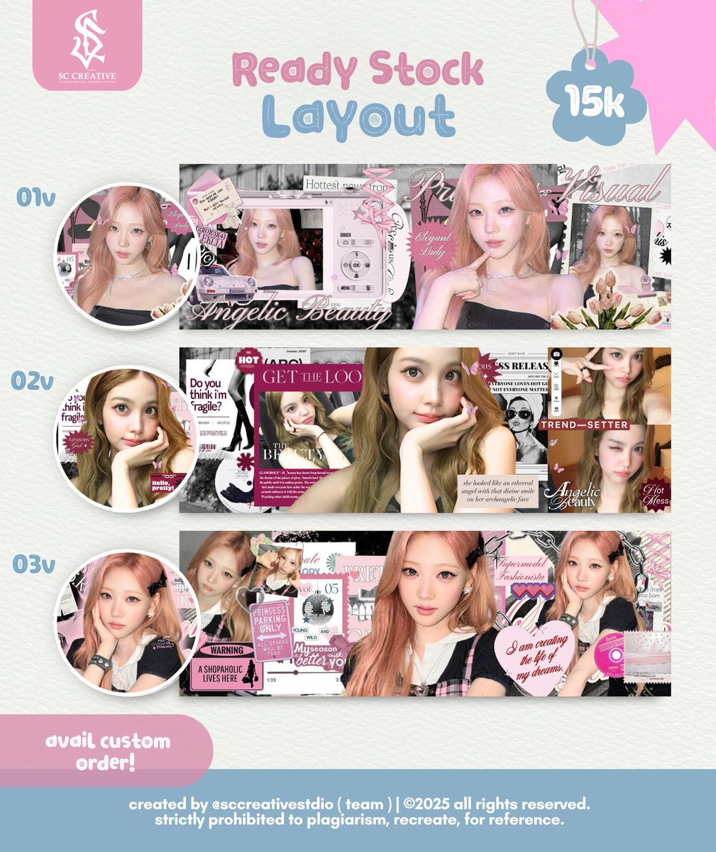 SCCREATIVEarts's tweet photo. help retweet? thank u 💗 
haii aku membawa layout ready stock terbaru dari Carmen, Stella, Juun H2h ✨ 

☎️ claim layout-nya diwa @sccreativestdio 

#zonauang #zonaba https://t.co/4OexGR74WU