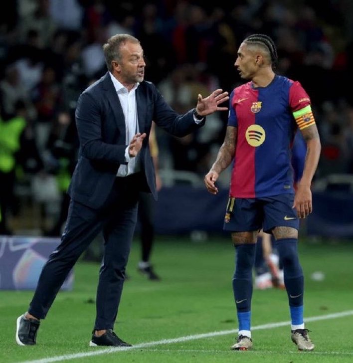 BiggestMohhh's tweet photo. 🚨🎙️Raphinha on how Hansi Flick revived his career:

“Before Hansi came, I wasn’t happy with myself. Things didn’t seem right, and nothing was really working for me. The fans were losing patience too, and I understood them because when you play for a big club like Barcelona, you have to be at your best. I was even considering a move to Saudi Arabia.

But when Flick arrived, everything changed. After one training session, he came to me and said, ‘You’re going to be the most important player leading my attack.’ I felt emotional because I knew I hadn’t been myself, and I kept wondering what he had seen in me.

He told me I had the quality to become one of the best players in the world. He said all I needed was to listen, keep my head up and believe in myself. He told me my pace and pressing would be important to his system.

He made me feel I could be more than just another winger at Barcelona. I could be an important part of their ambition to win the Champions League.

After that conversation, my decision changed. I worked harder and listened to his advice. I’m so happy. He’s not just a great manager; he’s also like a father and a counselor to me. I’m ready to give everything I can to help him and this beautiful club.”