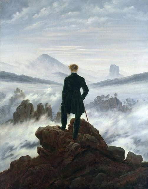 sherlockeditor's tweet photo. The artist of one of my favorite paintings, Caspar David Friedrich (September 5, 1774 – May 7, 1840), was born #OTD in 1774. The painting is, of course, Friedrich's 1818 composition - Der  Wanderer über dem Nebelmeer (Wanderer above the Sea of Fog). https://t.co/tlFyHYnOhE