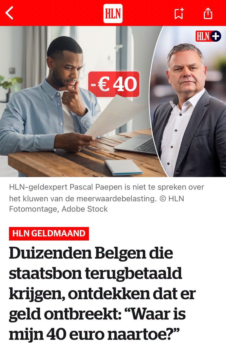 Peekessoep2's tweet photo. 𝗕𝗘𝗟𝗚𝗜𝗘̈ 🤡

€100.000 in de staatsbon.
€100.000 terug.
Winst: €0.

Toch €40 belasting.

Waarom? Omdat de fiscus rekent met een fictieve aankoopprijs van €99.600 en zo €400 “winst” creëert.

Die €40 kun je terugvragen, maar jij moet bewijzen dat je die winst nooit hebt gemaakt.

Eerst innen, daarna mag de burger het rechtzetten. 🤣