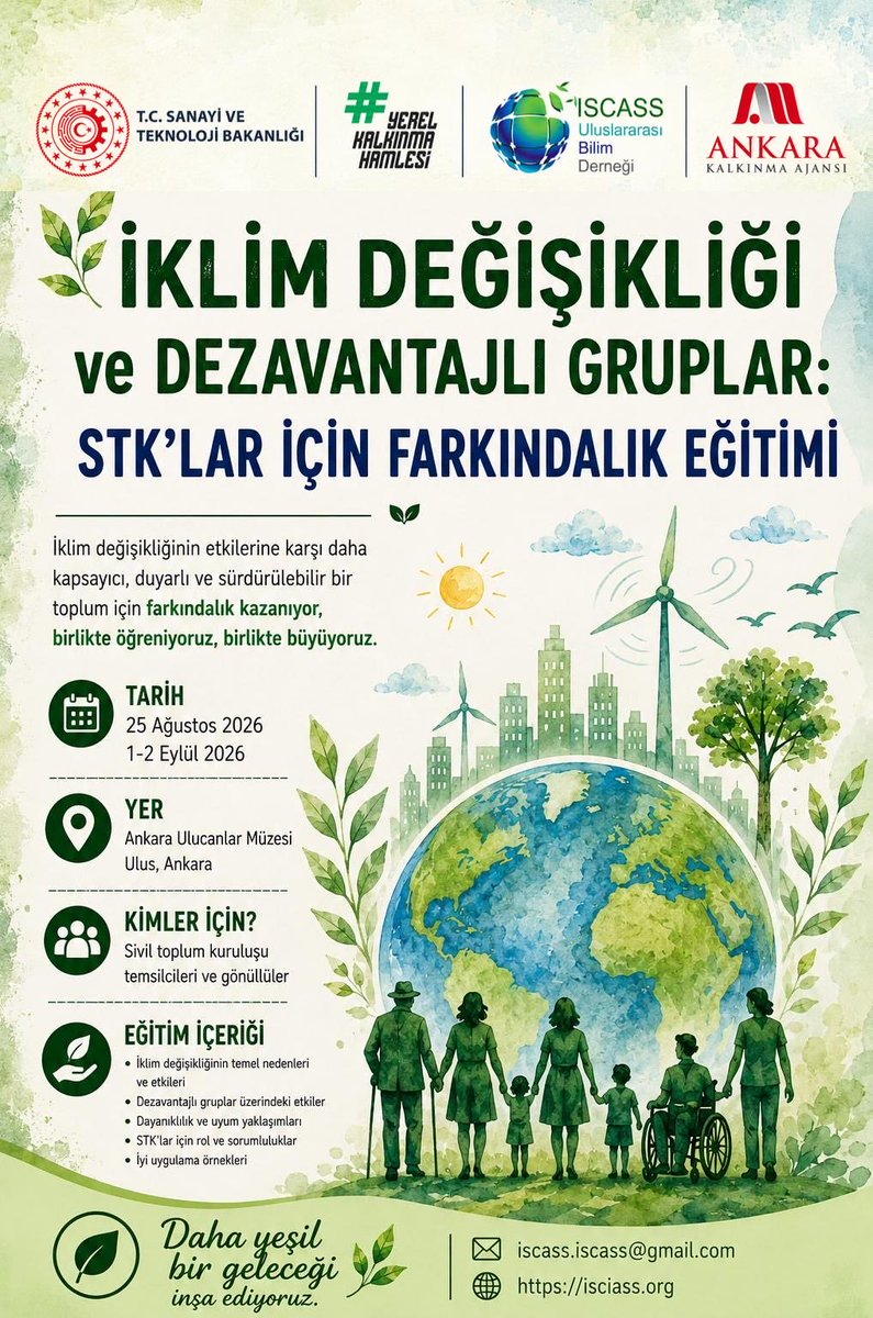 drsuaynilhan's tweet photo. Başkan Yardımcılığını yürüttüğüm Uluslararası Bilim Derneği olarak @ankaraka tarafından desteklenen üç gün süren İklim Değişikliği ve Dezavantajlı Gruplar: Stk’lar için Farkındalık Eğitimi Programımızı gerçekleştirdik.

@TCSanayi 
@profsefikasule https://t.co/mqxtNL5eqU