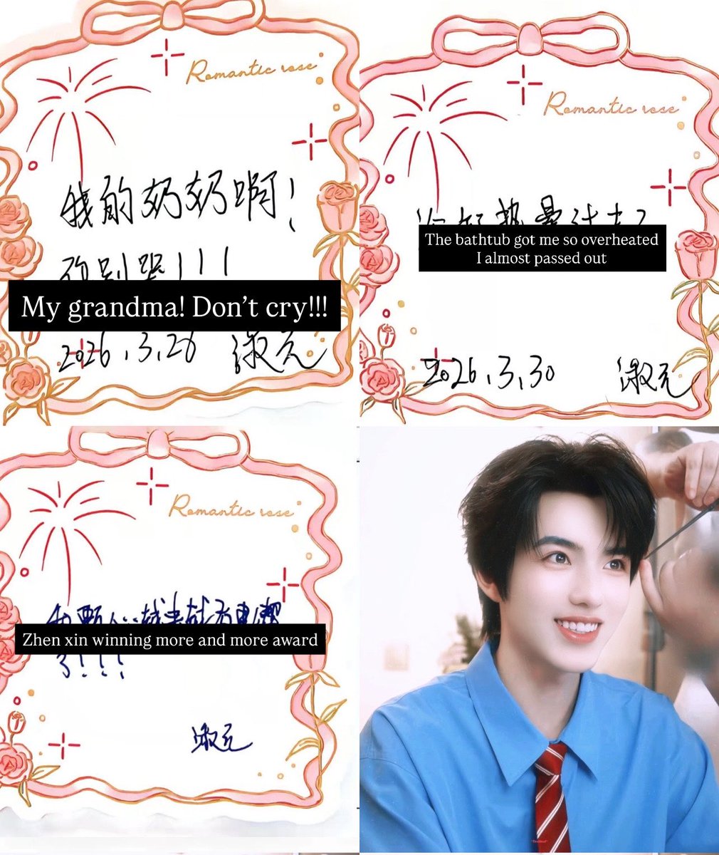nxrboo's tweet photo. Reading back through shuyuan’s little dairy, every little detail feels so vivid and warm, the shyness over certain scenes, regrets over difficult takes, the happiness of working so well with ollie, his first time wearing a wedding dress, and all the emotions he experienced along the way.

From stepping into this completely new world feeling nervous and unsure, worrying if he was doing well, to slowly bringing Zhang Zhun and Gao Zhun to life alongside Li Shuyuan himself. Even when the fast paced filming life overwhelmed this low energy introvert and made him wish the world could just quiet down for a while, he held on.

You worked so hard shuyuan. Thank you for making it through 🫳🏻🐷

#shuyuan