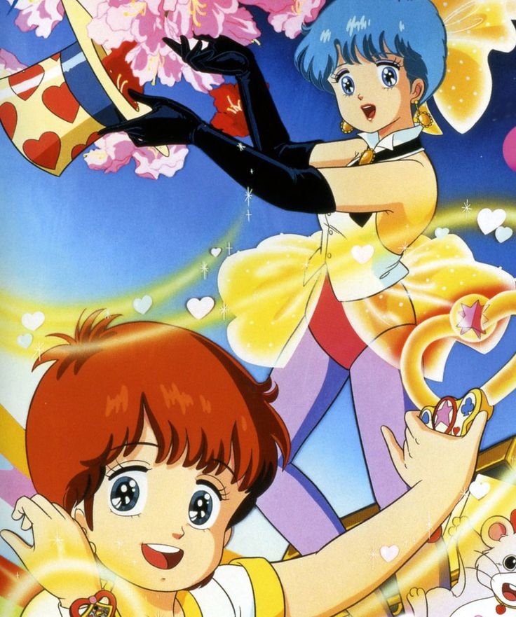 alphasagi's tweet photo. @JPFBASE Suka anime magical girls jadul ini dari studio pierrot. Magical emi berubahnya jadi magician dulu di spacetoon tayangnya malem abis tokyo mew mew sekitar jam 8/9. Kalau pastel yumi tentang magical girls yg bisa gambar apapun sama punya peri bunga. Ini dulu tayang siang jam 12 an https://t.co/rbzAV9NZO1