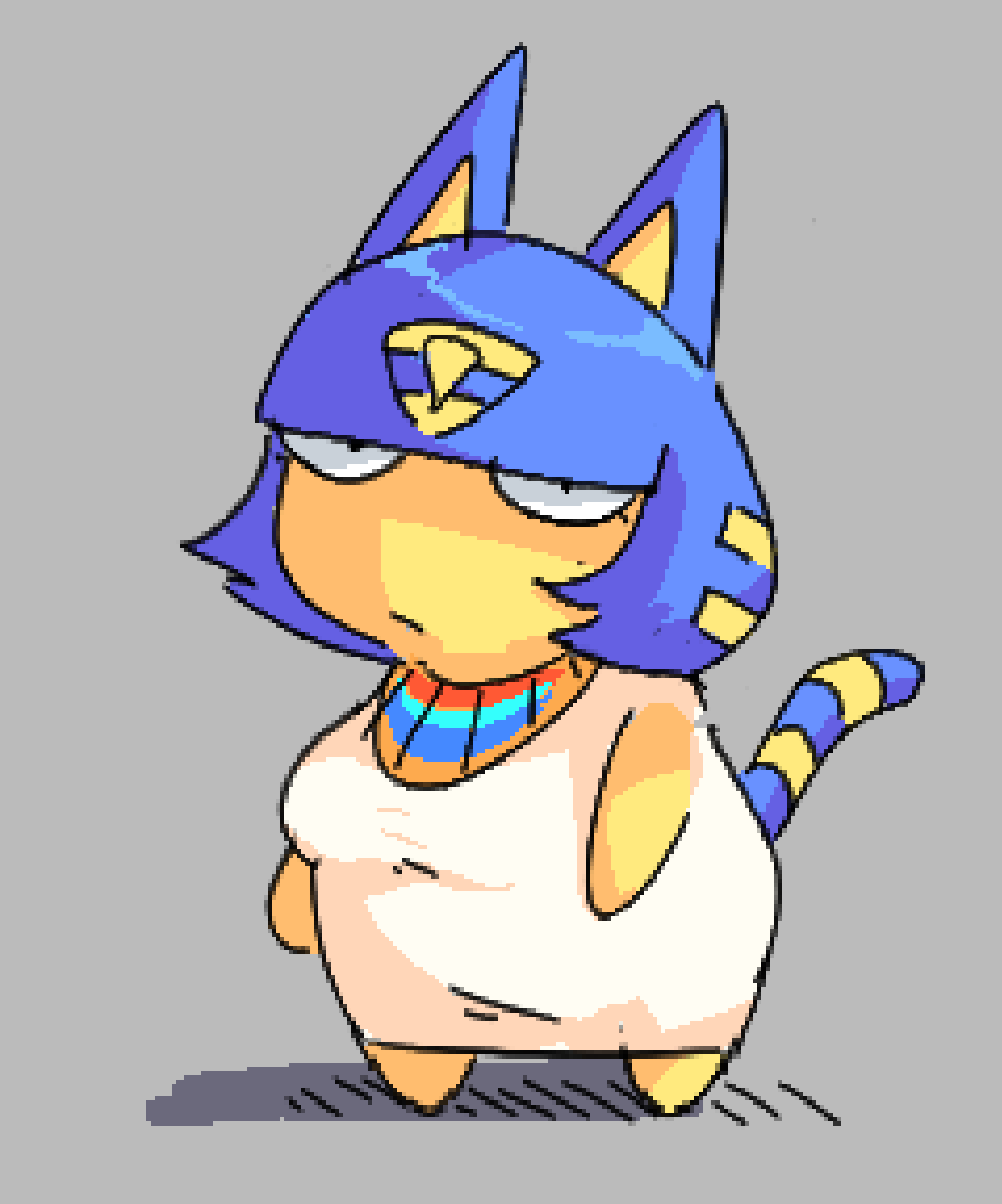 DimpinDot's tweet photo. bro i just got the tests back from the lab. you are the most normal ankha ever https://t.co/tSimrUWfyK