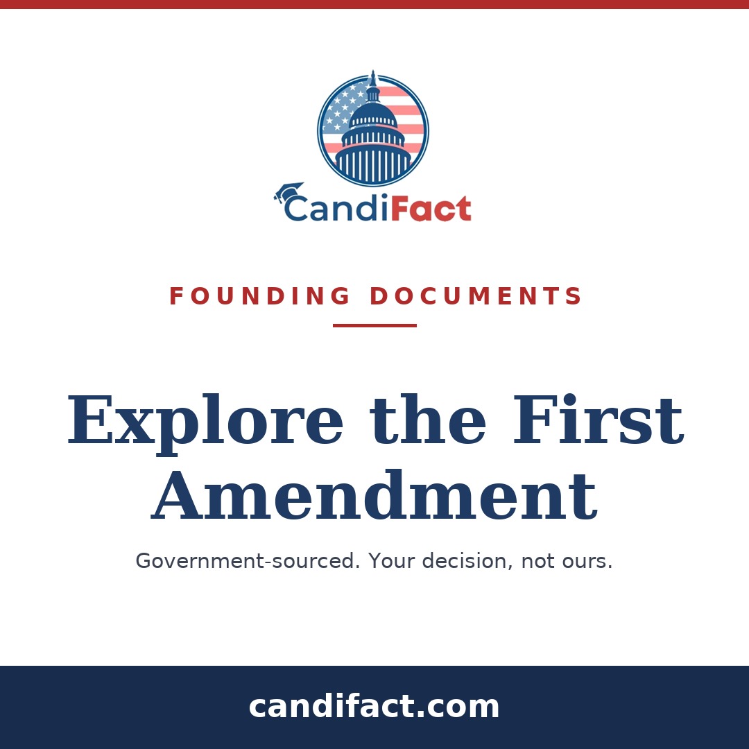 RealCandiFact's tweet photo. The First Amendment enshrines freedoms of speech, religion, press, assembly, and petition. Read the Bill of Rights at https://t.co/nckrn4o6F5. #CandiFact https://t.co/XkaWVMAZZC