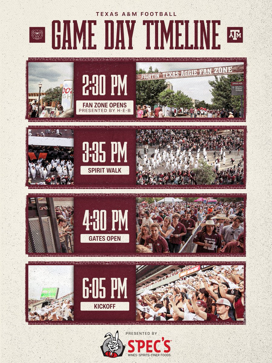 AggieFootball's tweet photo. Today's Timeline ⤵️

#BTHOmissouristate | @Specs1962 https://t.co/DxU4J4MPKo