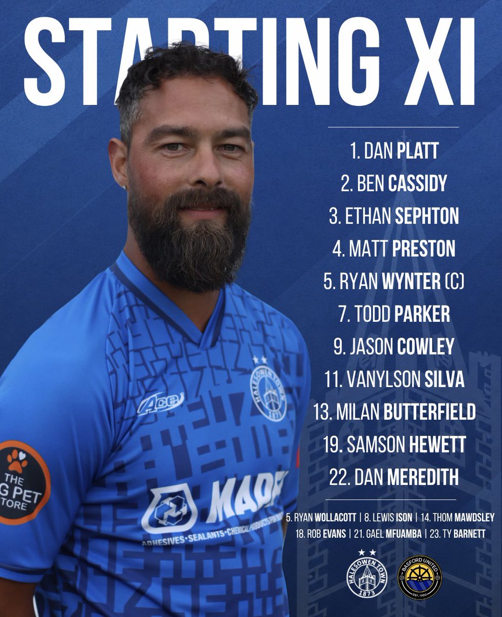 halesowentownfc's tweet photo. π Here's how we line up this afternoon
Three changes from Monday, as Sephton, Preston & Hewett replace Wollacott, Ison & Evans. Academy player Mawdsley comes onto the bench
#UpTheYeltz | #EmiratesFACup | #HALBAS https://t.co/ik0LnARRjz
