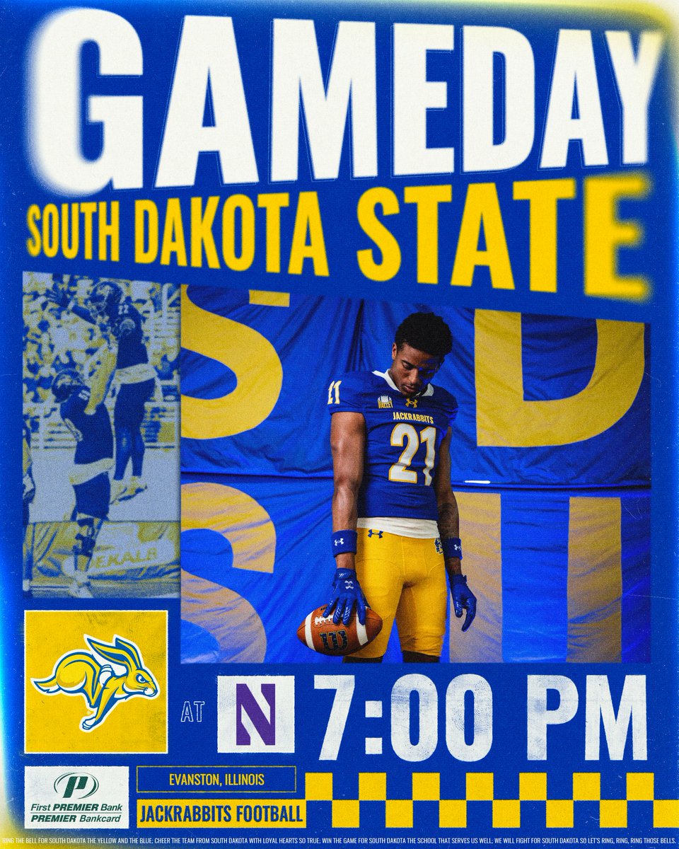 GoJacksFB's tweet photo. Lakefront Football 🏈

🆚: at Northwestern
⏰: 7PM
🏟️: Northwestern Medicine Field at Martin Stadium | Evanston, Illinois
📺: Big Ten Network
🔗: https://t.co/8m48cALT9e

#GoJacks 🐰 https://t.co/b1msgUpyP4