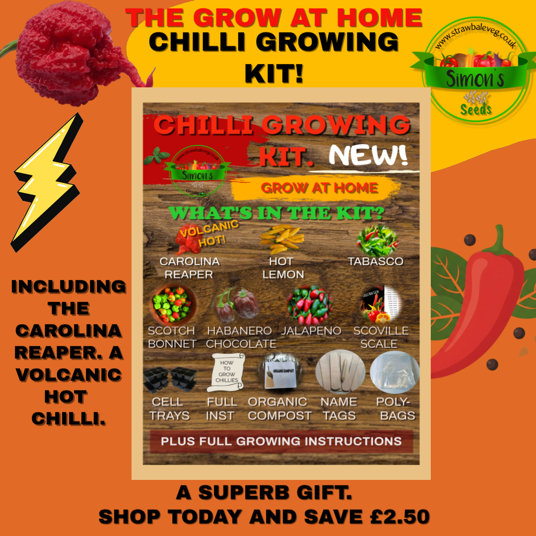 SimonsSeeds's tweet photo. A great time to buy a Christmas Gift. 4 gardeners or would be gardeners. Use code CHILL7 at the checkout and save £2.50. Thanks Si. https://t.co/CumpSuBdUF #chilligrowingkit #growchillis #growathome https://t.co/fhCV1tfH2A