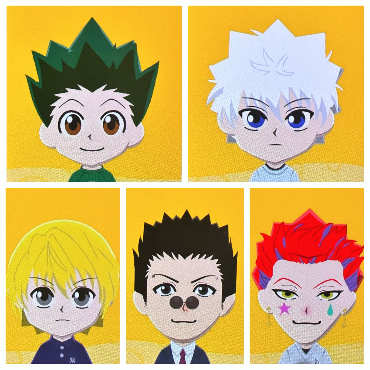 na4gam_d's tweet photo. ハンターハンターのMii追加した!!
めっちゃ可愛く出来た☺️☺️
ゴン  キルア  クラピカ  レオリオ  ヒソカ
#トモコレ #tomodachilife
#hxh https://t.co/ersq7kgWu8