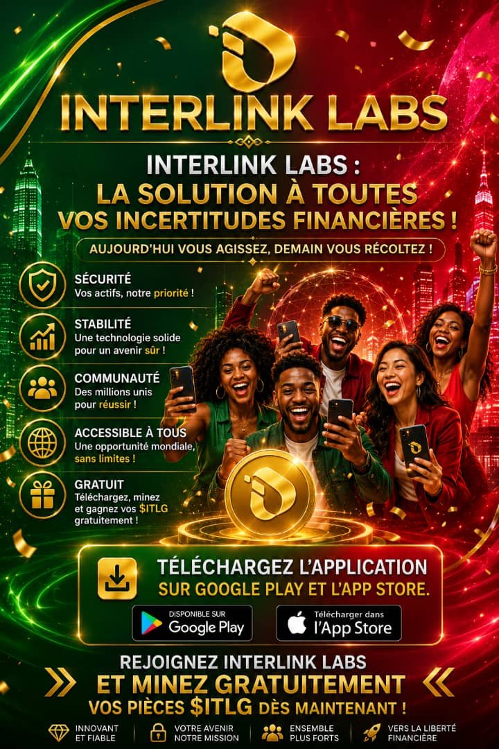 CGbalet's tweet photo. INTERLINK LABS :
LA SOLUTION À TOUTES VOS INCERTITUDES FINANCIÈRES !
Aujourd'hui vous agissez, demain vous récoltez !
#Interlink #ITLG #ITL. https://t.co/aKYPEMqCWf