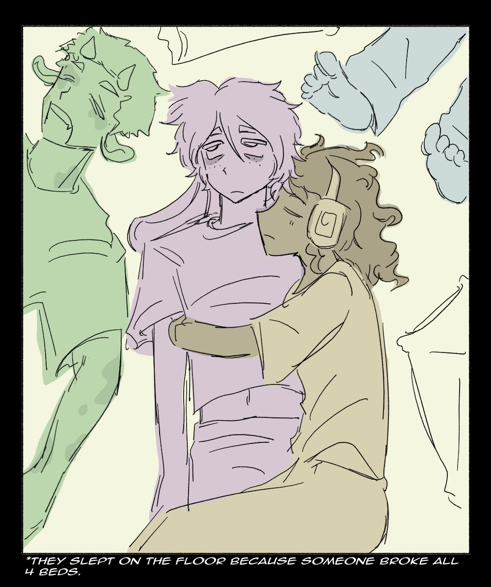 hxpy121's tweet photo. "TRAPPA GANG CUDDLING(platonicly/family like)" -> YES YES YES! SO CUTE! ohh I like to imagine that they love to sleep together in their underground bunk while waiting for their victim to trap... #trappa4 https://t.co/nRWTIaYZFg https://t.co/Kq0njLFZiu
