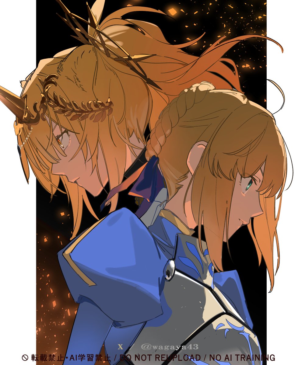 wagaya43's tweet photo. ヴィーナ・ヴィクトリア×セイバー　※剣無 https://t.co/JTg6m0R27r