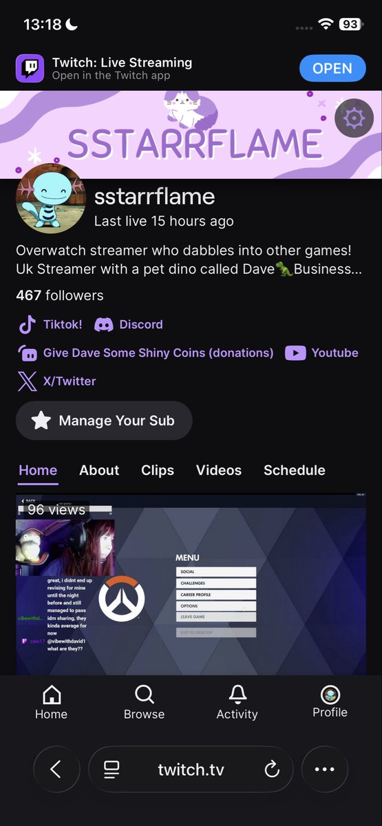 sstarrflame's tweet photo. #promotwt 

hii! 

❀ jess/star ❀19, uk ❀ 

❀ small overwatch streamer!! ❀ 

❀ i also stream dbd from time to time and going to be streaming halloween too soon! ❀ 

❀ soldier 76 main:p (silvah girly:p) ❀ 

❀ looking for overwatch and streamer moots ❀ https://t.co/e1lLG0hXcM