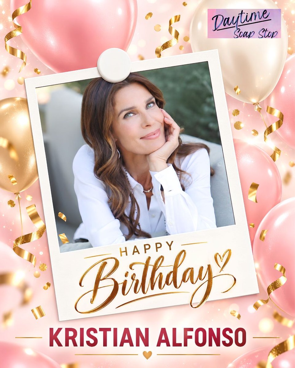 DaytimeSoapStop's tweet photo. 🎉 Happy Birthday to the beautiful and talented Kristian Alfonso! 🎂
Happy birthday to Kristian, our beloved Hope Williams Brady! Wishing her a day full of love and joy! ❤️
#HappyBirthday #KristianAlfonso #HopeBrady #DaysOfOurLives #DOOL https://t.co/p740iB7BAS
