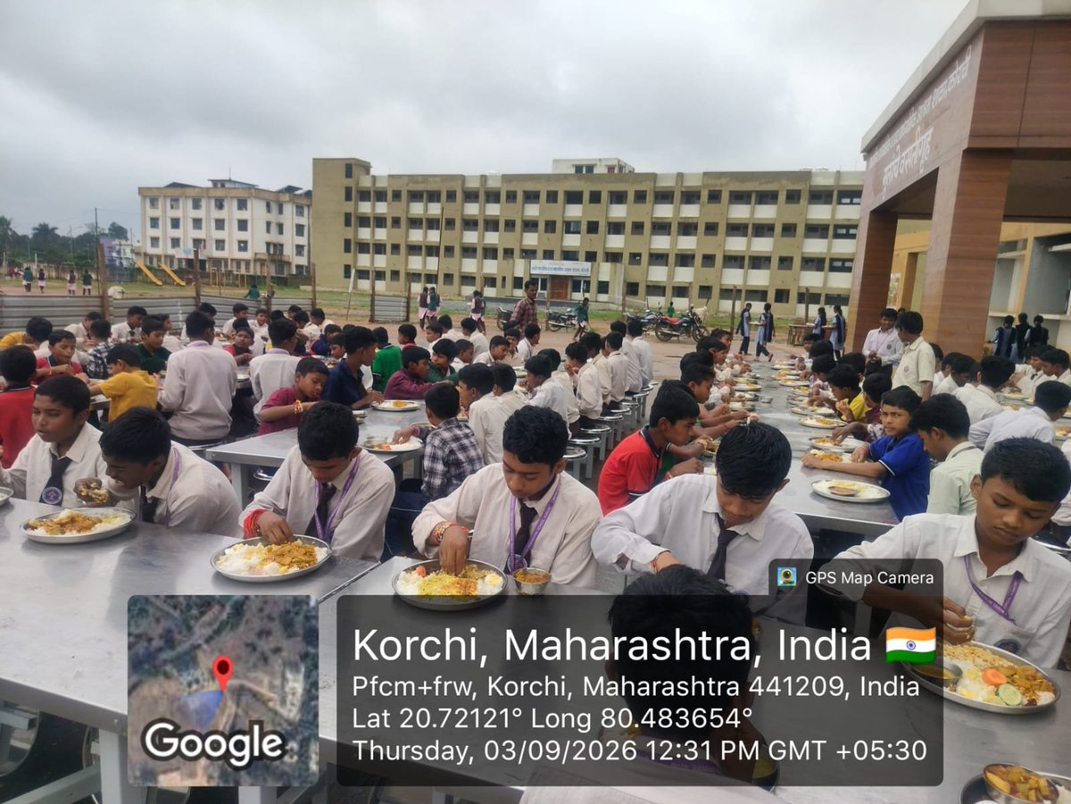 emrskorchi's tweet photo. 03rd September 2026 at EMRS Korchi:
1. Morning Assembly:
2. Ek Ped Maa Ke Naam Campaign:
3. Cleanliness &amp; Hygiene Drive:
4. Mess Management:
5. Safety Measures:
6. Supervised Night Study:
All the activities were completed successfully with active participation and team spirit. https://t.co/nmYSHAj9Cz